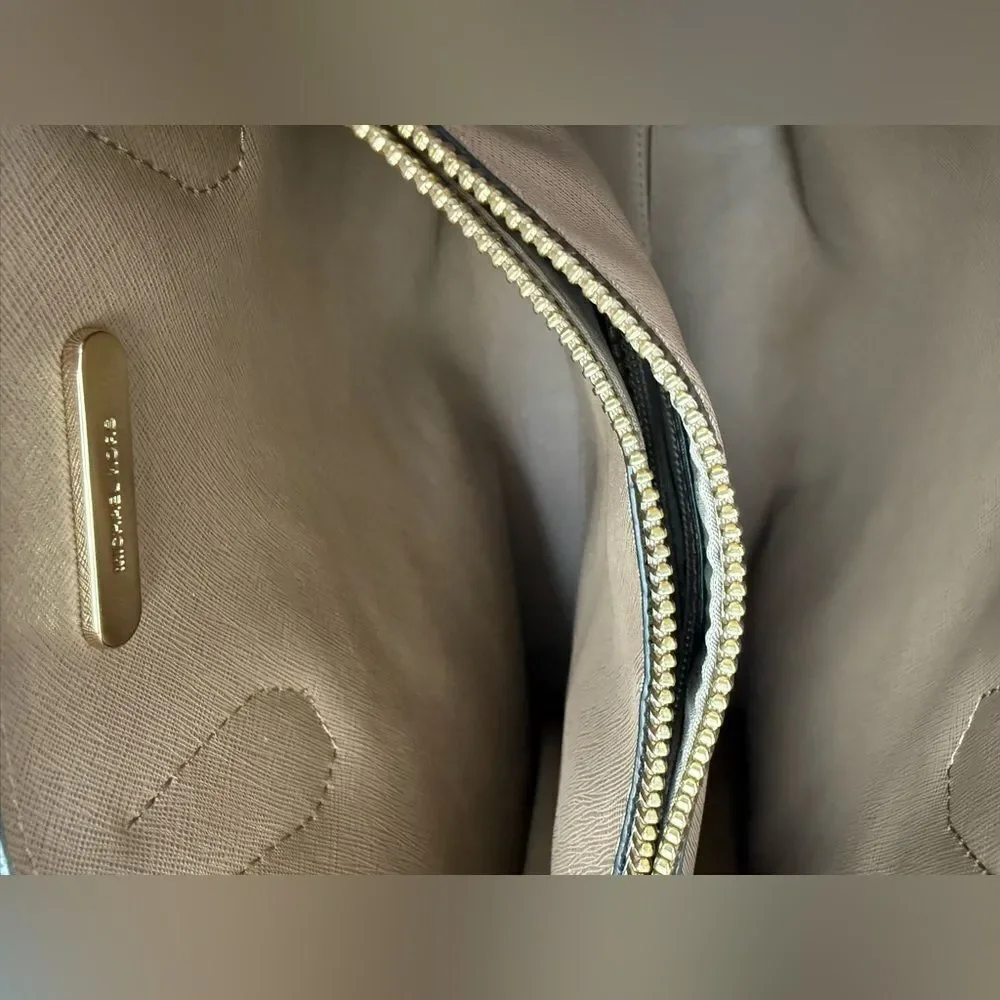 Michael Kors Fuchsia Pink Satchel – Pebbled Leather + Gold Lock & Strap - Picture 9 of 16